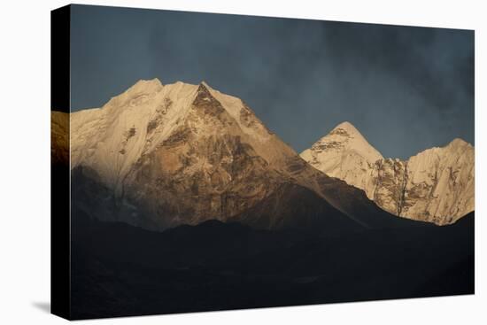 Smoke From A Village Home Passes Over The Mountains In Dingboche Nepal-Rebecca Gaal-Stretched Canvas