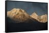 Smoke From A Village Home Passes Over The Mountains In Dingboche Nepal-Rebecca Gaal-Framed Stretched Canvas