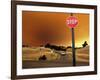 Smoke from a Wildfire Billows Over a Hillside-null-Framed Photographic Print