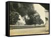 Smoke from Shelled Fuel Tanks in Madras-null-Framed Stretched Canvas