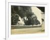 Smoke from Shelled Fuel Tanks in Madras-null-Framed Photographic Print