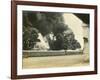 Smoke from Shelled Fuel Tanks in Madras-null-Framed Photographic Print