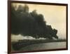 Smoke from Shelled Fuel Tanks in Madras-null-Framed Art Print