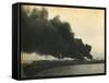 Smoke from Shelled Fuel Tanks in Madras-null-Framed Stretched Canvas