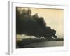 Smoke from Shelled Fuel Tanks in Madras-null-Framed Art Print