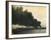 Smoke from Shelled Fuel Tanks in Madras-null-Framed Art Print