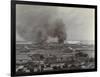 Smoke from Shelled Fuel Tanks in Madras-null-Framed Art Print