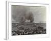 Smoke from Shelled Fuel Tanks in Madras-null-Framed Art Print