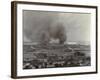 Smoke from Shelled Fuel Tanks in Madras-null-Framed Art Print