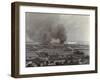 Smoke from Shelled Fuel Tanks in Madras-null-Framed Art Print