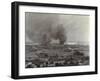 Smoke from Shelled Fuel Tanks in Madras-null-Framed Art Print