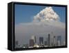 Smoke from the Station Fire Rises over Downtown Los Angeles-null-Framed Stretched Canvas