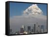 Smoke from the Station Fire Rises over Downtown Los Angeles-null-Framed Stretched Canvas