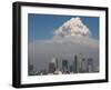 Smoke from the Station Fire Rises over Downtown Los Angeles-null-Framed Photographic Print