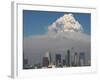 Smoke from the Station Fire Rises over Downtown Los Angeles-null-Framed Photographic Print