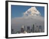 Smoke from the Station Fire Rises over Downtown Los Angeles-null-Framed Photographic Print