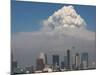 Smoke from the Station Fire Rises over Downtown Los Angeles-null-Mounted Photographic Print