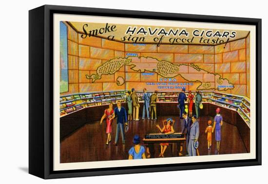 Smoke Havana Cigars-Curt Teich & Company-Framed Stretched Canvas