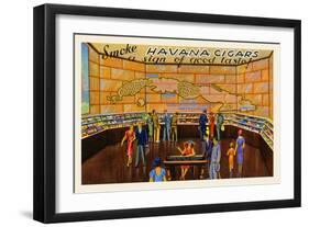 Smoke Havana Cigars-Curt Teich & Company-Framed Art Print