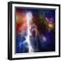 Smoke like Human Figure in Space-rolffimages-Framed Photographic Print