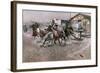 Smoke of a .45, 1908-Charles Marion Russell-Framed Giclee Print