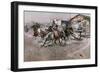 Smoke of a .45, 1908-Charles Marion Russell-Framed Giclee Print