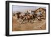 Smoke of A .45-Charles Marion Russell-Framed Art Print