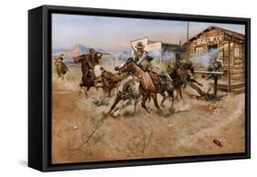 Smoke of A .45-Charles Marion Russell-Framed Stretched Canvas