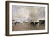 Smoke on the Paris Circuit Line, 1885-Luigi Loir-Framed Giclee Print