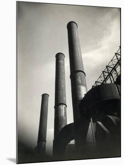 Smoke Stacks of Factory-null-Mounted Photographic Print