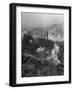 Smoke Stacks Releasing Thick Clouds of Smoke into the Air-null-Framed Photographic Print