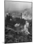 Smoke Stacks Releasing Thick Clouds of Smoke into the Air-null-Mounted Photographic Print