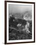 Smoke Stacks Releasing Thick Clouds of Smoke into the Air-null-Framed Photographic Print