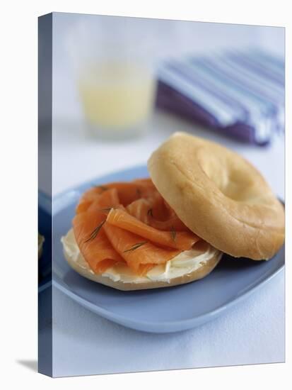 Smoked Salmon Bagel-Veronique Leplat-Stretched Canvas