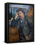 Smoker, 1891-1892 (Oil on Canvas)-Paul Cezanne-Framed Stretched Canvas