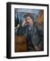 Smoker, 1891-1892 (Oil on Canvas)-Paul Cezanne-Framed Giclee Print