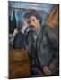 Smoker, 1891-1892 (Oil on Canvas)-Paul Cezanne-Mounted Giclee Print