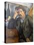 Smoker, C1890-C1892-Paul Cézanne-Stretched Canvas