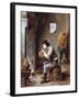 Smoker in Front of a Fire, 17th Century-David Teniers the Younger-Framed Giclee Print