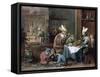 Smokers and Drinkers-David Teniers the Younger-Framed Stretched Canvas