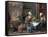 Smokers and Drinkers-David Teniers the Younger-Framed Stretched Canvas