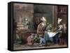 Smokers and Drinkers-David Teniers the Younger-Framed Stretched Canvas