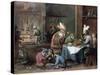 Smokers and Drinkers-David Teniers the Younger-Stretched Canvas