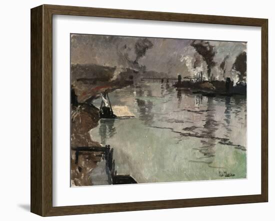 Smokestacks Along the River-Leon Bakst-Framed Giclee Print
