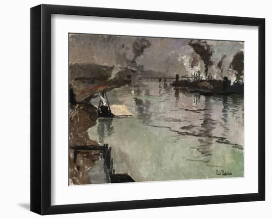 Smokestacks Along the River-Leon Bakst-Framed Giclee Print