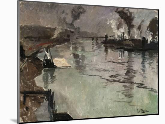 Smokestacks Along the River-Leon Bakst-Mounted Giclee Print