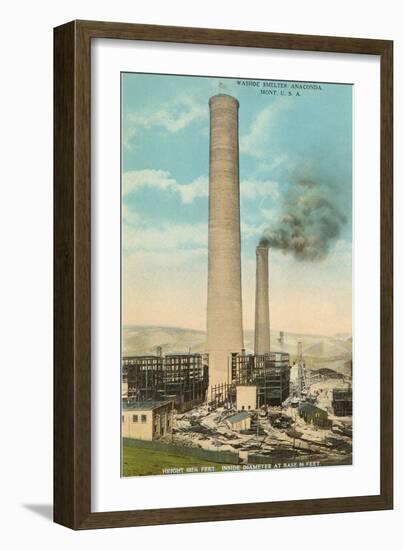 Smokestacks, Anaconda, Montana-null-Framed Art Print