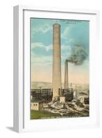 Smokestacks, Anaconda, Montana-null-Framed Art Print