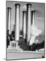 Smokestacks of Edison Power Company-Philip Gendreau-Mounted Photographic Print