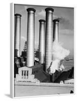 Smokestacks of Edison Power Company-Philip Gendreau-Framed Photographic Print